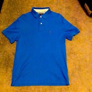 Tommy Hilfiger size large royal blue polo good condition lightly worn